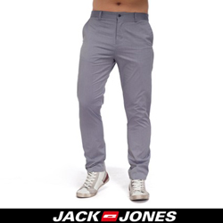 jackjones杰克琼斯暗条纹男士休闲稍薄款长裤I蓝