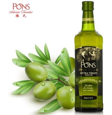 棒氏PONS西班牙原瓶原装进口特级初榨橄榄油500ml