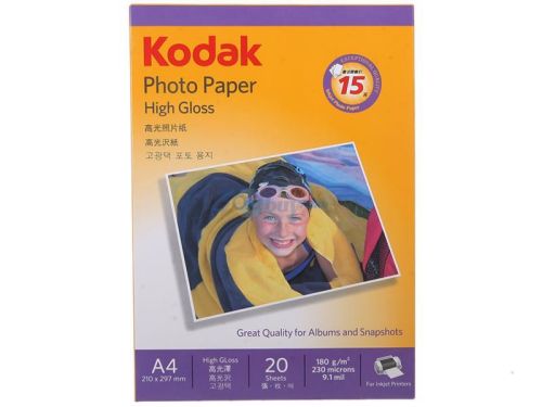 柯达（Kodak）A4 180g 高级光面照片纸 20张/包